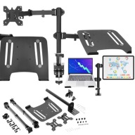 Uchwyt do Monitora i Laptopa 2w1 regulowany Biurkowy 75x75/100x100 do 8 kg