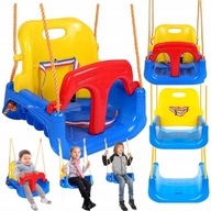 Huśtawka ogrodowa dla dzieci 3w1 modułowa mocna bezpieczna na linach 30 kg