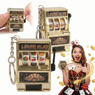 BRELOK JEDNORĘKI BANDYTA AUTOMAT KASYNO SLOT ZŁOTY GADŻET PREZENT ANTYSTRES