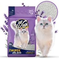 ŻWIREK DLA KOTA BENTONITOWY ZBRYLAJĄCY LAWENDOWY CATWALK COMPACT 5L