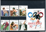 A50416) Olimpiada 92: Laos 1193 - 1198** + Bl 131**