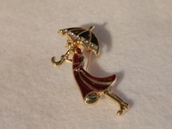 Broszka -dziewczyna z parasolką