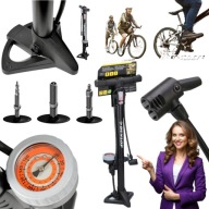 POMPKA ROWEROWA Z MANOMETREM DUNLOP STACJONARNA PODŁOGOWA NOŻNA + WĘŻYK