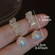 KOLCZYKI cytrynki cyrkonie perła vintage TĘCZA TĘCZOWE WISZĄCE DŁUGIE