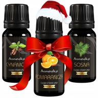 ŚWIĄTECZNY ZESTAW NATURALNE OLEJKI ETERYCZNE ZAPACHOWE NA PREZENT DO SAUNY