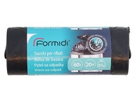 WORKI UNIWERSALNE NA ŚMIECI FORMIDI 60l CZARNE 60x80cm 20 sztuk