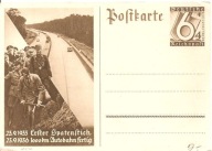 ADOLF HITLER -postkarte -PRZY ŁOPACIE -BUDOWANIE AUTOSTRAD 1936 rok