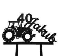 topper na tort dekoracja urodziny personalizacja wiek imię TRAKTOR