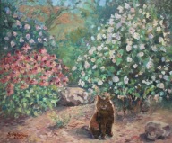 W moim ogrodzie pejzaż Obraz Olejny Sabina Salamon54x65cm