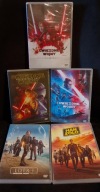 Star Wars 7-9 + Łotr+ Han Solo komplet 5x DVD polski DUBBING gwiezdne wojny