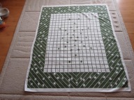 Kuchenny obrus lniano-bawełniany - 138cm x 110cm - bdb !