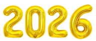 Balony foliowe cyferki złote 2026 80 cm Sylwester Studniówka