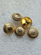 GUZIK METALOWY- ZŁOTO/BEŻ- HERB - guziki - 15 mm