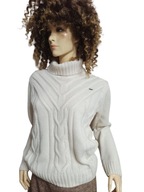 SWETER wełniany z warkoczem 36 /38