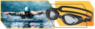 Okulary do pływania pływackie na basen gogle anti-fog okularki + etui