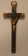 PIĘKNY STARY KRZYŻ - KRZYŻYK z UCHWYTEM - PRZYWIESZKĄ, WYSOKOŚĆ 8,8 cm