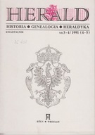 Herald. Historia. Genealogia. Heraldyka 3-4/1991 ; jak nowa