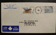 !!! PTAKI - KANADA 1969 - KOPERTA - LIST LOTNICZY - STAN BDB !!!