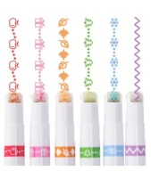 Pisaki ROBIĄCE SZLACZKI Konturowe Mazaki WZORKI Zestaw 6 szt.