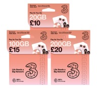 Three UK Starter Karta SIM Prepaid SMS OTP Code