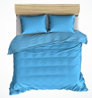 pościel z flaneli 200x200 +2x70x80 guzik F 208 niebieski