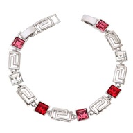 76804 BRANSOLETKA PLATYNOWANA 19,5-17 CM 8 MM MIX CRYSTAL Swarovski