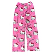 SPODNIE DAMSKIE HELLO KITTY DRESY CIEPŁE PIŻAMA DOMOWE ZIMOWE
