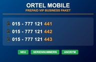 Ortel mobile DE +49 15 777 121 441 niemiecki Starter Karta SIM Card PrePaid
