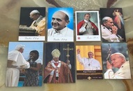 OBRAZKI WATYKAŃSKIE 8 SZT PAPIEŻ JAN PAWEŁ II , PAPIEŻE BENEDYKT FRANCISZEK