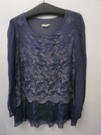 POLITA TUNIKA BLUZKA M/L HIPPIE BOHO HAFT JEDWABNA