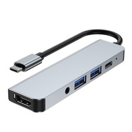 HUB USB ADAPTER PRZEJŚCIÓWKA ROZDZIELACZ USB-C 5w1 USB 5 PORTÓW