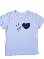 Biała koszulka t-shirt damski bawełna r S