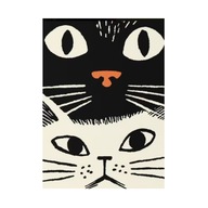 Plakat „Kocia Bliskość” – Minimalistyczny Plakat z Kotami