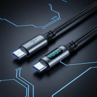 Kabel Nnbili USB typ C - USB typ C 100W Wyświetlacz Mocy LED 1M