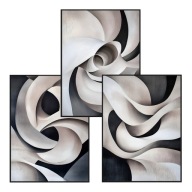 Plakat Zestaw 30x40, 3 sztuki, plakaty, postery MODERN,SZARY,SALON