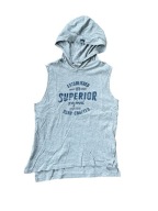 Bluzka bezrękawnik z kapturem szara chłopiec KappAhl 134 140