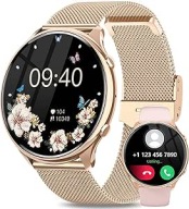 Zegarek damski smartwatch KW10pro złoty wodoodporny na bransolecie smart