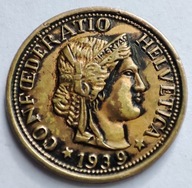 Moneta/żeton ciekawostka połączenie Francji z Szwajcarią 1817/1939 śr 22 mm