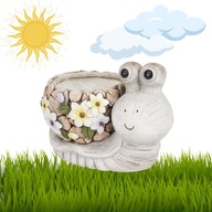 DONICZKA CERAMICZNA ŚLIMAK DUŻA DO KWIATÓW OGRÓD TARAS DOM ZWIERZAK LATO