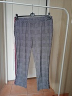 spodnie materiałowe 7/8 rybaczki proste 44 strecz