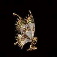 BROSZKA barokowa SKRZYDŁA motyla RETRO owadem AGRAFKA wróżka anioł angel