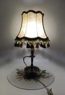 Lampka nocna, kaganek vinatge, kolekcjonerska sygnowana - klosz z pęcherza