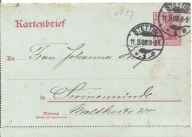 SZCZECIN -ŚWINOUJŚCIE -sekretnik -obieg 1908 rok korespondencja