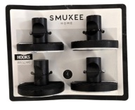 SMUKEE Wieszak 4 sztuki + taśmą montażowa 3m CZARNE