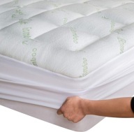 Mattress Topper King 180 x 200 cm bambusowa nakładka na materac