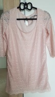 tunika koronkowa STRADIVARIUS różowa pastelowa __38