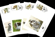 St Kitts / 4 Koperty FDC / 165-168 ( WWF - Fauna - małpy zielone ) 1986 r.