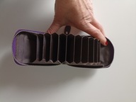 Śliczne etui skórzane śliwkowe