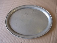 Ozdobna tradycyjna metalowa taca pod wazon