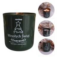ŚWIECA ŚWIĄTECZNA ZAPACHOWA WESOŁYCH ŚWIĄT ZAPACH CHOINKI PREZENT OZDOBA